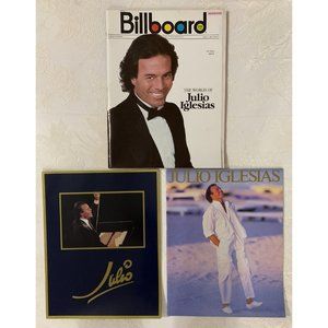 Vintage Julio Iglesias Tour Program Lot Of 2+ 1984 Billboard Magazine W/ Poster